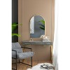 Vynxaria 24" x 36" Black Arched Wall Mirror with Metal Frame ¨C Perfect for Any Room - 4 of 4