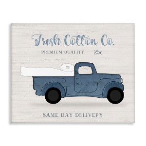 Stupell Industries Fresh Cotton Co. Vintage Blue Truck Toilet Paper Canvas Wall Art - 1 of 4
