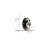 Black Bow Jewelry Black and Gray Glass Sterling Silver Bead Charm - 2 of 3