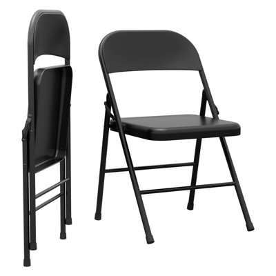 2/4 Pack Folding Chairs,  Portable & Stackable Seat with Metal Frame, Portable Heavy Duty Foldable Chairs for Office, Party, Dining Room