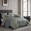 Riverbrook Home 10pc Queen Hendrix Comforter Bedding Set Green: Polyester Jacquard, Includes Decorative Pillows & Euro Shams - 2 of 4