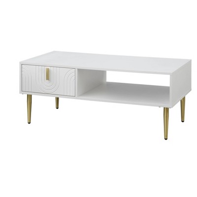 Tabaria Contemporary Coffee Table With Drawer - Lifestorey : Target