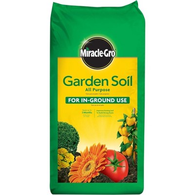 Miracle-Gro All-Purpose Garden Soil for Flowers and Vegetables, In-Ground Use, Feeds up to 3 Months, 2 cu ft