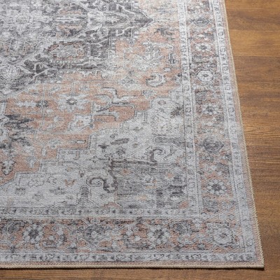West Okoboji Traditional Gray Washable Chenille Area Rug