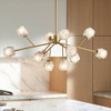 Possini Euro Design Tofay Brushed Brass Sputnik Chandelier 37 3/4" Wide Modern LED Frost Glass 12-Light Fixture for Dining Room - 2 of 4