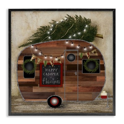 Stupell Industries Happy Camper At Christmas, 12" x 12"