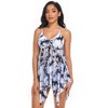Women's Tankini Swimsuits Two-Piece Tummy Control Bathing Suits Printed Flowy Mesh Swimwear with Boyshort - 2 of 4