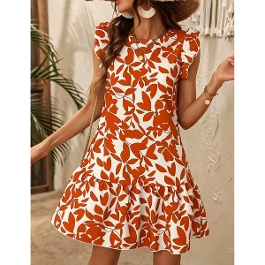 casual summer dresses with cap sleeves CUPSHE Women's Summer Dress Casual V Neck Floral Smocked Cap Sleeve Ruffled  Vacation Midi Dress Blue Floral, S at Amazon Women's Clothing store