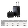 KWPZQEB 20" ABS Spinner Wheel Luggage, Hardside Luggage with Combination Lock & 14" Cosmetic Case, Lightweight Luggage - 3 of 4