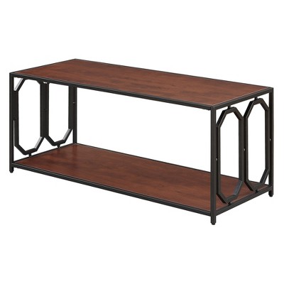 Omega Metal Frame Coffee Table Cherry/Black - Breighton Home