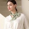 Anna-Kaci Women's Small Floral Print Soft Silky Scarf with Lightweight Soft Fabric Versatile Square Neck and Hair Accessory - 4 of 4