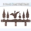 5 Star Super Deals Rustic Wall-Mounted Coat Rack with Wildlife Design - Geese and Trees Silhouette, Durable Metal Hooks, and Compact Organizer - 2 of 3