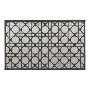 Evideco French Home Goods Circles Gray Kitchen Mat - 1 of 4