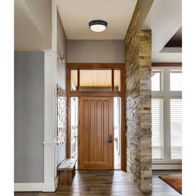 Matte Black Frosted Glass Traditional Wall Pack Light Fixture