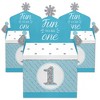 Big Dot of Happiness 1st Birthday Boy - Fun to be One - Treat Box Party Favors - First Birthday Party Goodie Gable Boxes - Set of 12 - 2 of 4