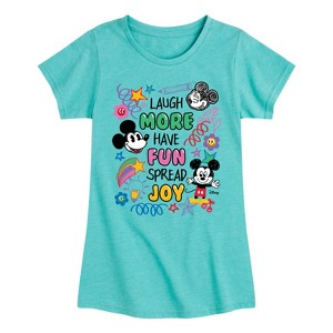 Girls' - Disney - Mickey Mouse Fitted Short Sleeve Graphic T-Shirt - 1 of 4