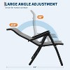 2 Pack Folding Rattan Chaise Lounge Chair , Portable Outdoor Recliner with Wide Armrest, Adjustable Backrest, 330 lb Capacity, Brown - 3 of 4