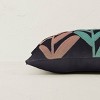 Floral Indoor/Outdoor Lumbar Throw Pillow Black - Opalhouse™ designed with Jungalow™ - image 3 of 4