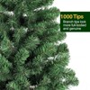 6ft Artificial Christmas Tree Hinged Xmas Tree W/1000 Branch Tips & Metal Stand - 2 of 4