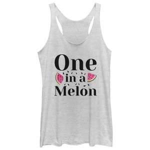 Women's CHIN UP One in a Melon Racerback Tank Top - 1 of 3