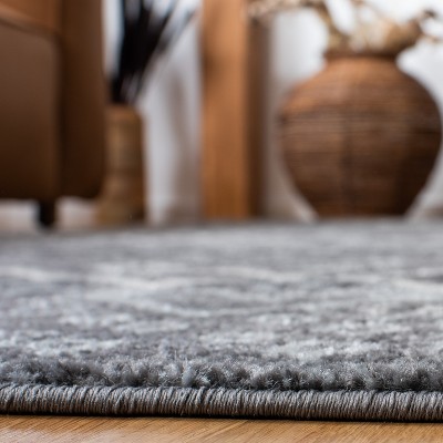 Amsterdam Dark Grey and Light Grey Geometric Runner Rug