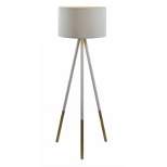 Natural Wood Louise Floor Lamp White - Adesso