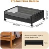 Under Bed Storage with Wheels, 2 Pack Rolling Under-Bed Storage Containers with Clear Lids, Low Profile Storage Bins for Clothes, Blankets - 2 of 4