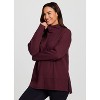 RBX Active Women's Lightweight Mock Cowl Neck Quilted Pullover Tunic with Thumbholes - 3 of 4
