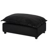 Merax Modern Chenille Armchair with Plush Cushions & Movable Ottoman - 4 of 4