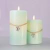 LumiPur 3.5"x5" Signature Coastal Collection Natural Flameless LED Candle Sea Foam Green - 3 of 4