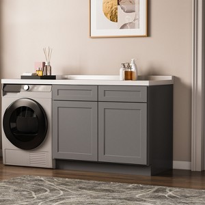 Kitchen Base Cabinet, Unassembled Cabinet with Adjustable Shelf without Top - 1 of 4