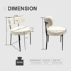 NicBex Mid-Century Modern Dining Chairs,Round Upholstered Kitchen Dining Room Chairs with Metal Legs for Kitchen,Living Room,White,4PC/2PC - 3 of 4