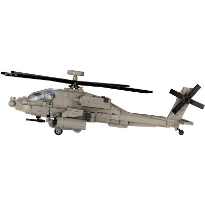 510-Piece LEGO Compatible AH-64 Apache Helicopter Model