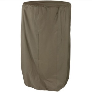 Sunnydaze Outdoor Weather-Resistant Secure Fit Water Fountain Feature Protective Cover - 38" x 70" - Khaki - 1 of 4