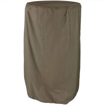 Sunnydaze Outdoor Weather-Resistant Secure Fit Water Fountain Feature Protective Cover - 38" x 70" - Khaki