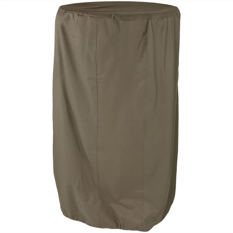Sunnydaze Outdoor Weather-Resistant Secure Fit Water Fountain Feature Protective Cover - 38" x 70" - Khaki, 1 of 6