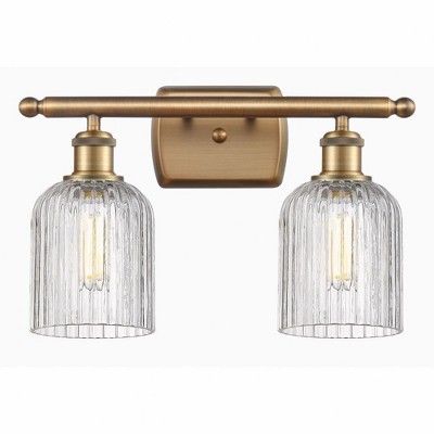 Bridal Veil - 2 Light Bath Vanity In Art Deco Style-10 Inches Tall and 15 Inches Wide