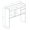 Sevobal Utility Storage Shelves, Desktop Storage Rack with Open shelves, Multipurpose Organizer for Dorm Office Home, White, 37.01"*9.84"*31.5" - 4 of 4