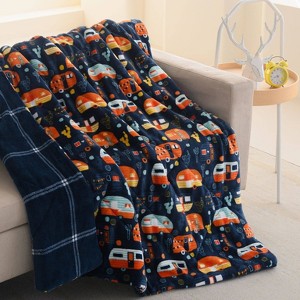 50"x60" Quilted Velvet Throw Blanket - Sutton Home Fashions - 1 of 4