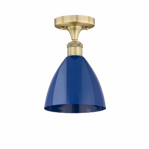 Plymouth Dome - 1 Light Semi-Flush Mount In Industrial Style-11.25 Inches Tall and 7.5 Inches Wide - 1 of 1