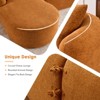 Racxily Boneless L-Shape  Sofa with Curved Chaise,Orange Modular Chenille Compression Couch,30D High-Density Foam - 4 of 4