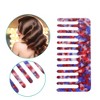 Unique Bargains Anti-Static Hair Comb Wide Tooth for Thick Curly Hair Hair Care Detangling Comb For Wet and Dry Dark 2.5mm Thick Colorful 2 Pcs - 2 of 4