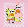 Seven Times Six Spongebob Shirt Mens Suprised faces Checkered Print Adult Short Sleeve Tee Pink - 2 of 3