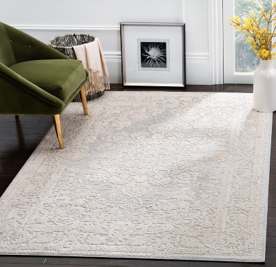 Reflection RFT664 Power Loomed Area Rug - Light Grey/Cream - 8'9"x11'9" - Safavieh.