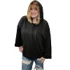 Women's Wide Sleeve Pullover Hoodie - SHE + SKY - 3 of 3