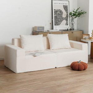 CENGHU Modern Single Sofa Bean Bag Chair with High-Density Foam Lazy Sofa Couch for Home, Apartment, Living room - 1 of 4