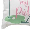 Manual Woodworks and Weavers Golf Pillow – Kiss My Putt 9x9 Climaweave Accent Cushion - 2 of 3