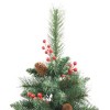 vidaXL Artificial Hinged Holiday Christmas Tree with Cones & Berries - Easy Assembly & Reusable - Comes with Sturdy Stand - PVC & Metal Craftsmanship - 4 of 4