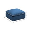 Meridian Furniture,Plush Velvet Standard Comfort Modular Ottoman - 3 of 4