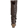 Journee Collection Womens Late Wide Width and Wide Width Wide Calf Stacked Heel Mid Calf Boots - 3 of 4
